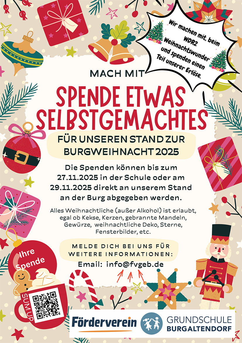 Flyer Burgweihnacht Spendenaufruf