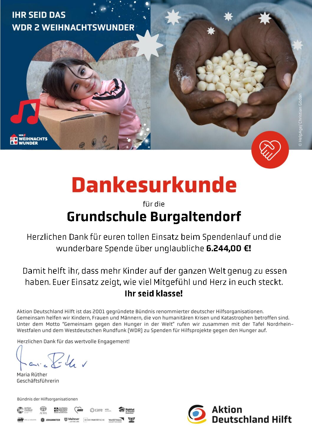 WDR 2 Weihnachtswunder GS Burgaltendorf